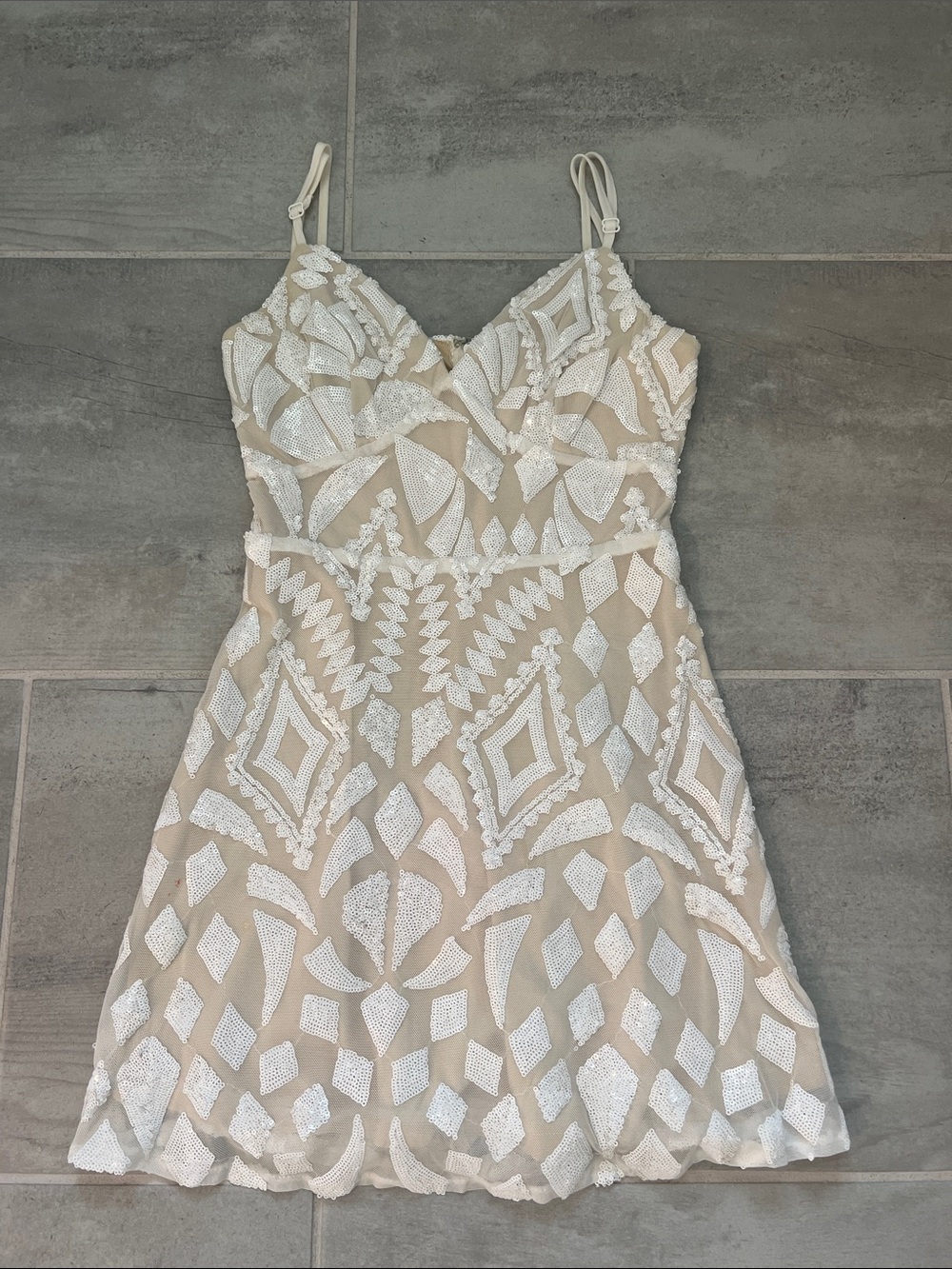 superdown White Embroidered Spaghetti Strap Dress - Picture 4 of 5